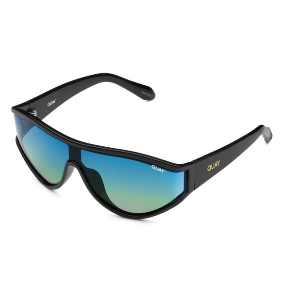 QUAY oversized black/blue sunglasses - Picture 3 of 5